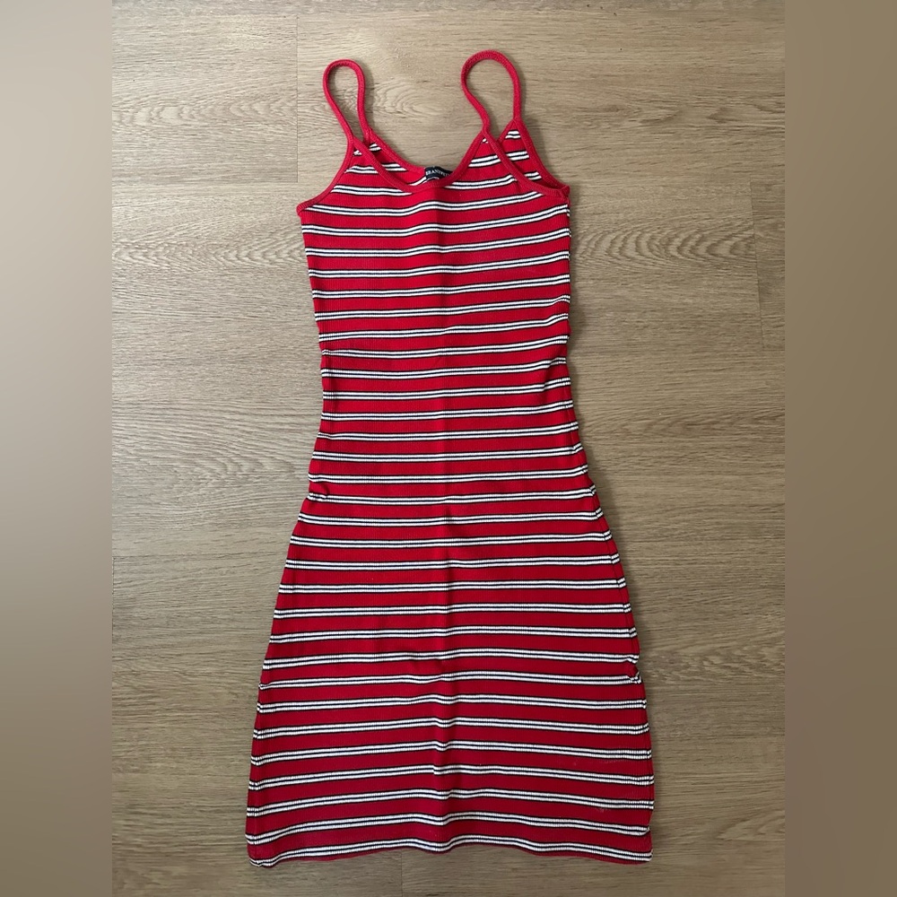 Brandy Melville Red and White Striped Top